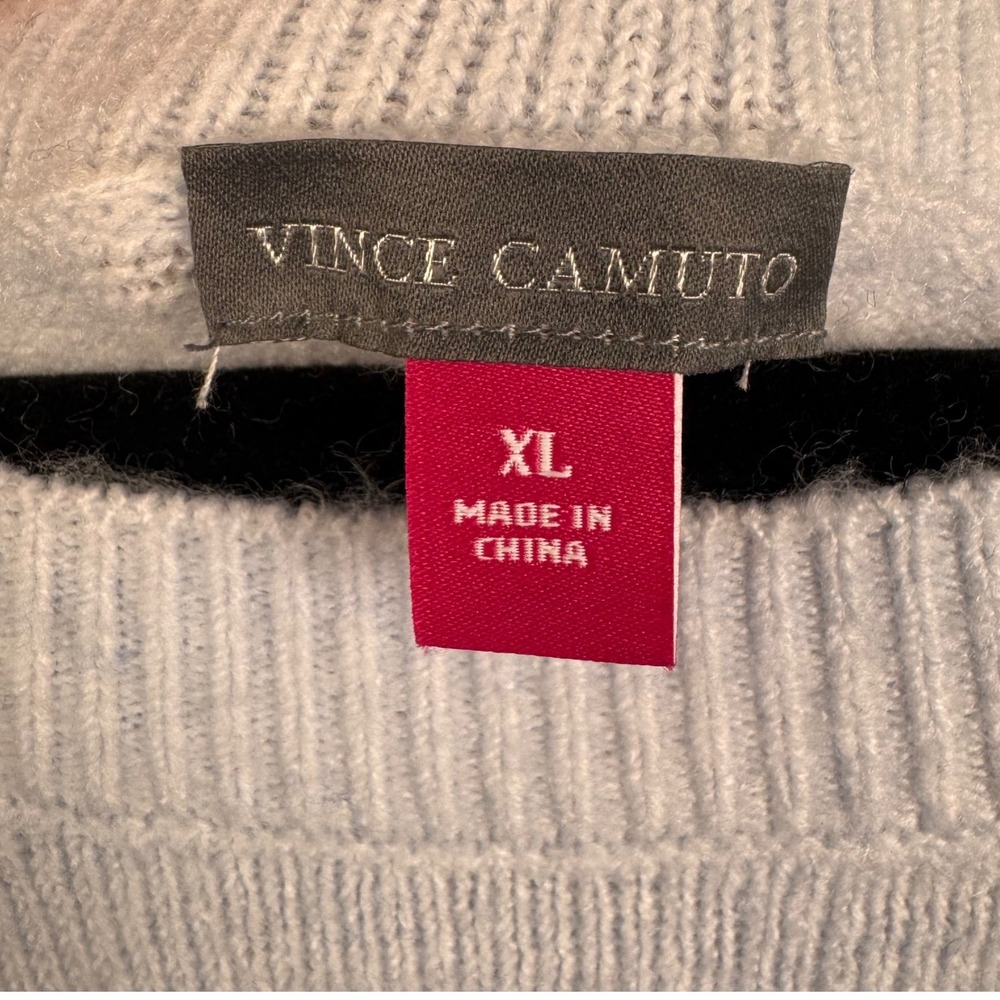Vince Camuto Sweater Top Womens XL Frozen Blue Knit Pullover Oversized NWT NEW - Picture 10 of 12